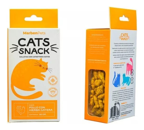 Cats Snack Galletas Con Catnip Pollo Con Hierba Gatera 80gr