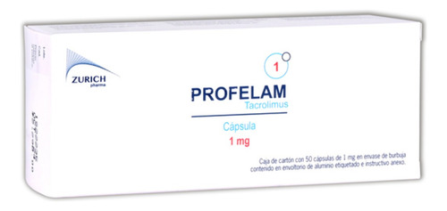 Tacrolimus 1 Mg Profelam Caja Con 50 Cápsulas Zurich Pharma