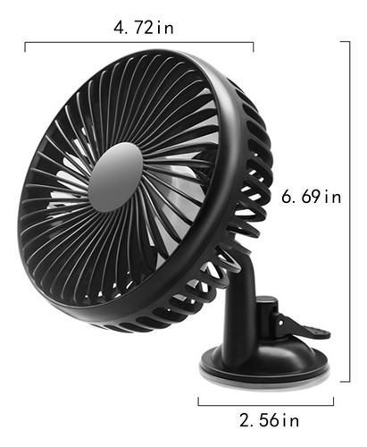 Ventilador Usb W Para Coche, Ventilador Con Clip De Rotación