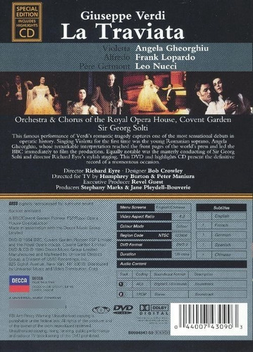 Verdi - La Traviata - Angela Gheorghiu / Sir Georg Solti (Usado)