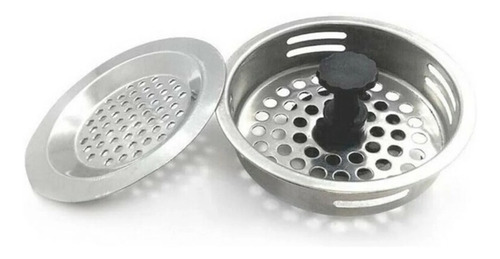 2x Rejilla + Tapón Acero Inox 7,5cm + 8,5cm Cocina Ducha