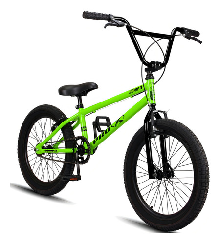 Bicicleta Bmx Pro-x Série 1 Aro 20 Aero Freio V-brake Cor Verde/Preto