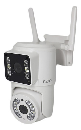 Cámara De Vigilancia Domo Luo Lu-e114 - Doble Camara Blanco