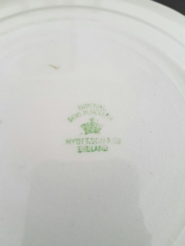Prato Antigo De Porcelana Inglesa Com Pintura Flores Myott S