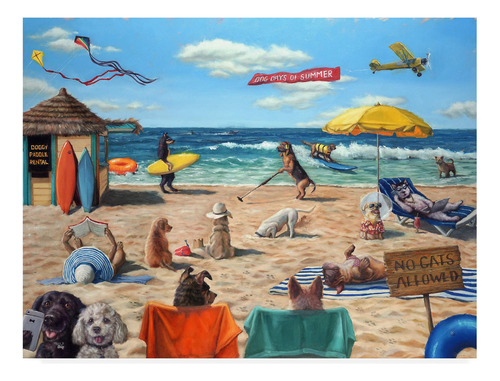 Trademark Fine Art Ic01535-c2432gg Playa Para Perros De Luci