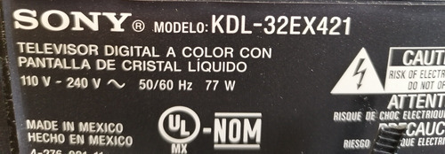 Fuente Sony Kdl-32ex421 Aps-288 1-883-824-13 (Usado)