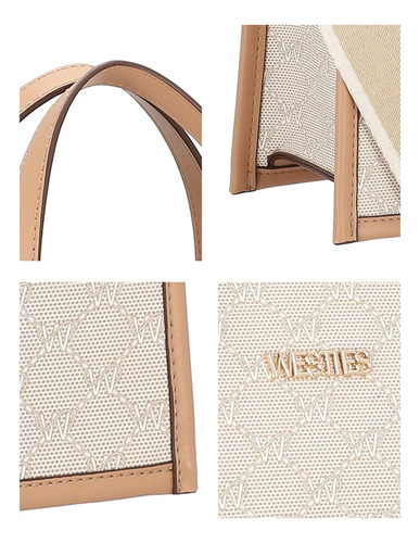 Bolsa Satchel Para Mujer Westies Beige Hbparodiwe