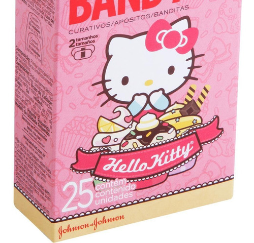Imagem 3 de 3 de Curativos Band-aid Hello Kitty 25 Unidades