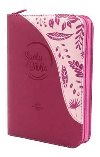 Imagen 1 de 2 de Biblia Reina Valera 1960 Cierre Fucsia Rosa Canto Plata Qr