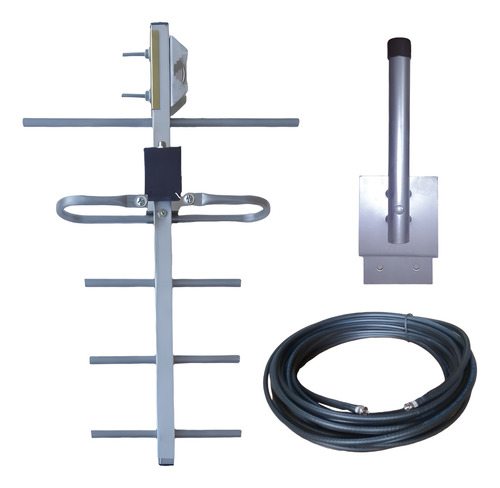 Kit Combo Antena Tda E5+soporte De Balcon+10 Mtscable Antexa