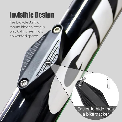 Soporte Para Bicicleta Airtag Oculto Universal Impermeable Negro