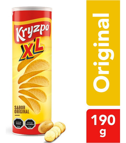Papas Fritas Kryzpo Sabor Original Xl Tarro De 190g