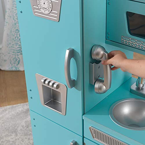 Cocinita Infantil Kidkraft Vintage De Madera Color Azul