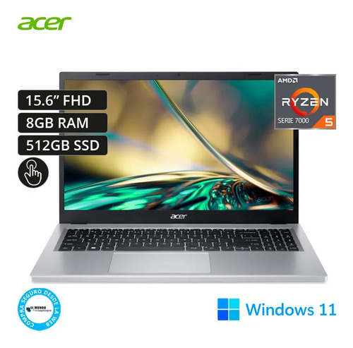 Acer A315-24pt-r90z Ryzen 5 7520u 8 Gb/512gb Ssd