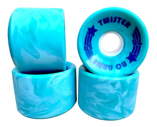 Imagen 3 de 7 de Ruedas Cruiser Long No Name Twister 65 X 45mm 78a Celeste