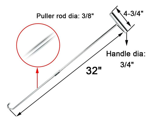Extractor De Pasadores 5ª Rueda 32 Acero Macizo Cromado
