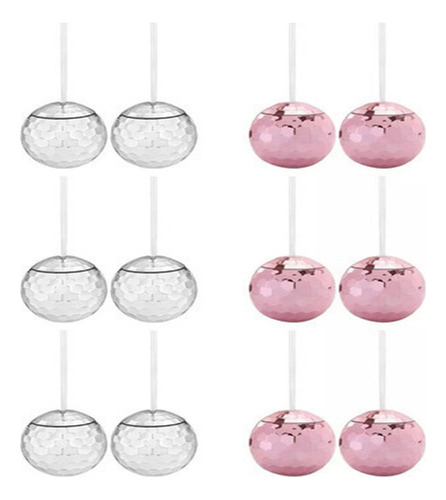 Vaso Con Forma De Bola Flash, 12 Unidades (plata Y Oro Rosa)
