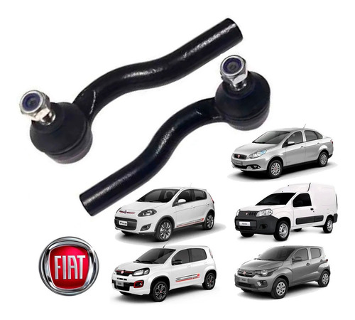 Kit X2 Extremo Direccion Corven Fiat Mobi Way 2017 2022