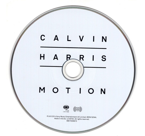 Calvin Harris Motion Disco Cd Con 15 Canciones