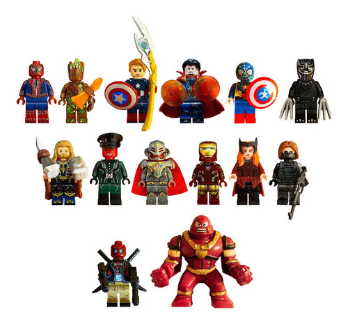Pack 14 Figuras Avengers Compatibles Lego Envío Gratis