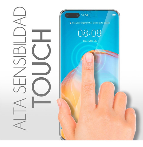 Mica Uv De Cristal Templado Para Hua P40 Pro Plus Dureza 9h
