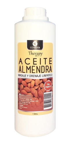 Aceite Masajes Profesional Almendra 1litro Therapy Cosedeb