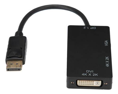 Cable Adaptador 3 En 1 De Displayport A /vga/dvi Multifunció