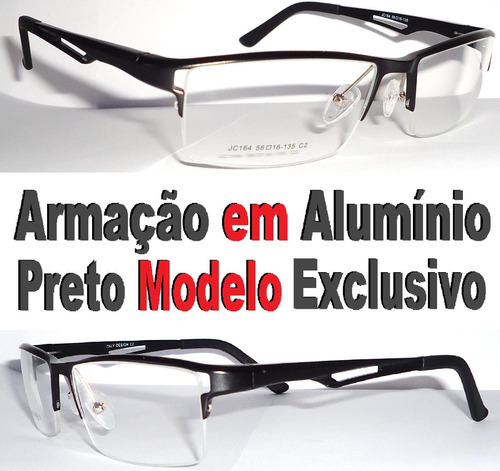 Armação Para Óculos De Grau Alumínio Antialérgica Exclusivo