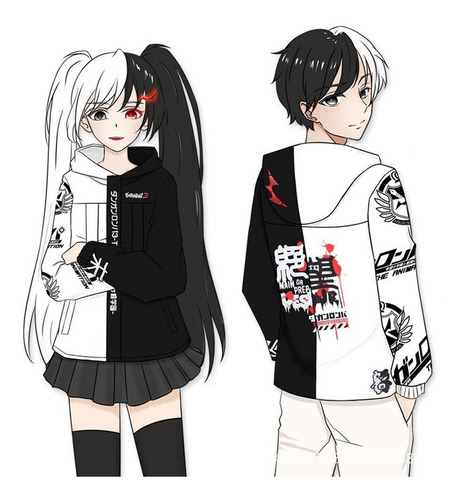 Jaqueta Com Capuz De Cosplay Anime Danganronpa Monokuma