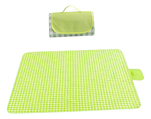 Manta De Picnic Estera De Picnic 150cmx200cm Cuadros Verdes