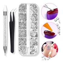 Comprar Kit Strass Decoración Uñas + Lápiz Levanta Strass + Pinza