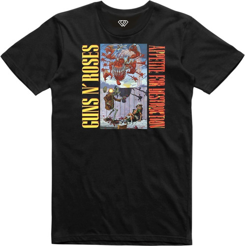 Playera T-shirt Negra Guns N' Roses Banda De Rock 03