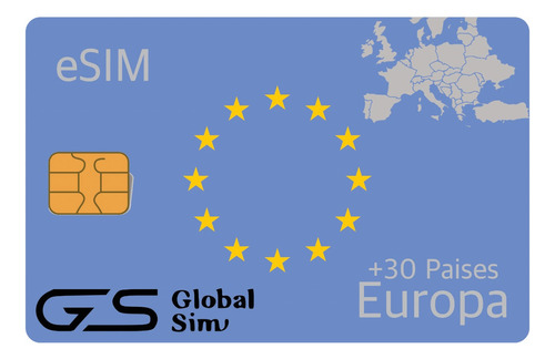 Esim Chip Europa Internacional 29 Dias Ilimitado +30 Países