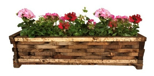 Imagen 1 de 3 de Maceta De Madera Tipo Jardinera Piña Color Roble