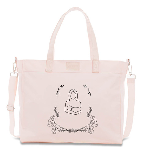 Bolsa Tote Daily Maternidade Minimalista Gocase Cor Rosa