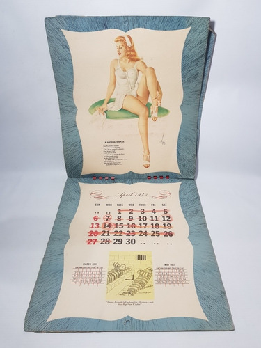 Imagen 7 de 9 de Antiguo Almanaque Pin Up 1947 Varca C/ Detalle Mag 57552