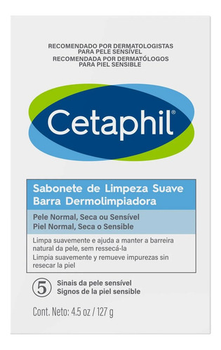 Cetaphil Barra Dermolimpiadora Suave P/ Piel Sensible 127gr
