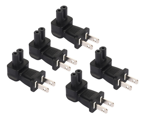 Adaptador De Corriente Alterna De Ángulo Recto Us De 2 Clavi