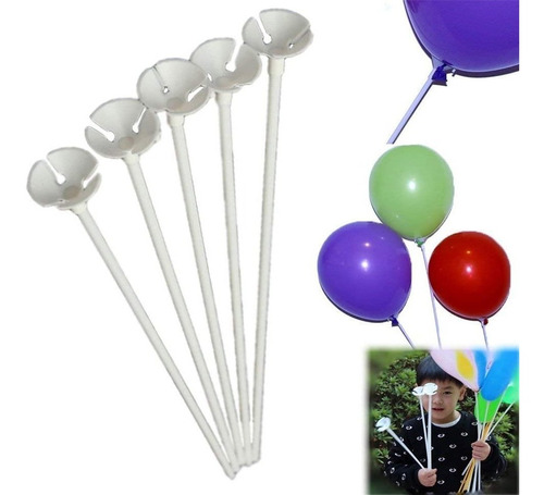 Palos Plásticos Para Bombas Globos X 100 Und 