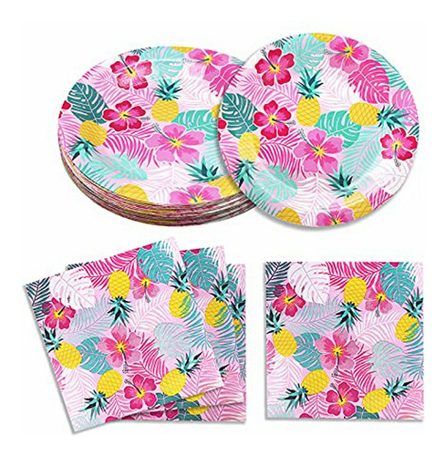 Paquetes De Fiesta - Tea Party Supplies Pink Flowers Floral 