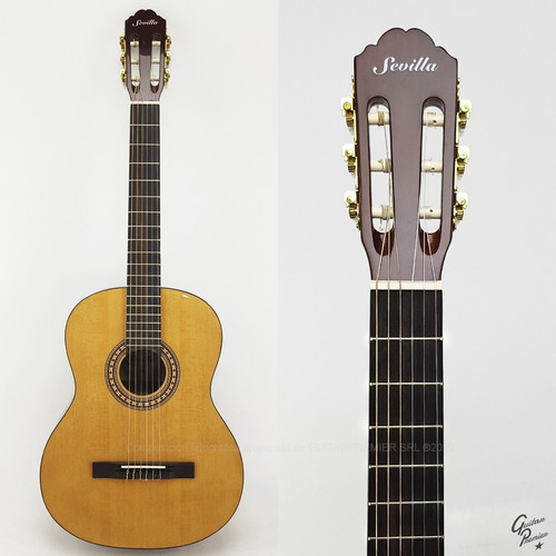 Imagen 6 de 10 de Guitarra Criolla Clasica Abeto 31p Concierto Caoba Maciza