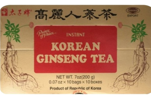 Té Ginseng Korean, Reconstituyente Energizante Estimulante