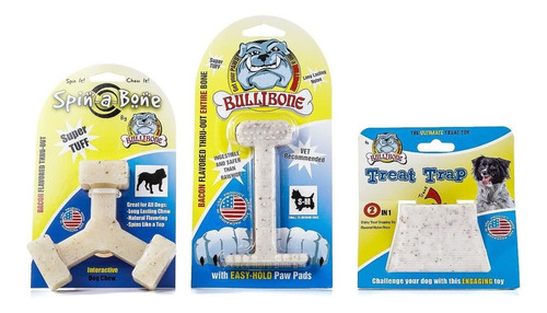 Bullibone Nylon Perro Juguete Para Masticar Tocino Paquete D