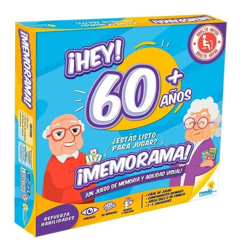 Juego De Mesa Memorama 60 + Refuerza Memoria Agilidad Visual