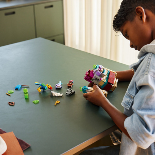 Plego® Minecraft® O Duelo Com O Devorador: Brinquedos Educativos Perfeitos Para Crianças De 8 Anos Presente De Aniversário Com Brinquedos De Minecraft Que Estimulam A Criatividade!/p