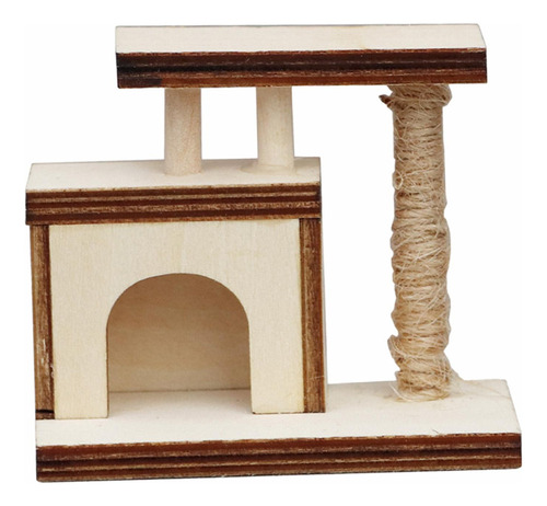 F Modelo De Casa De Árbol Para Gatos 1:12, Miniárbol Para