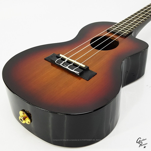 Imagen 6 de 8 de Ukelele Tenor Electroacustico Corte Mahalo Afinador Funda Sb
