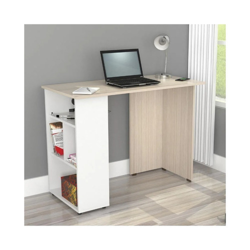 Imagen 2 de 2 de Escritorio Inval ES9903 melamina, mdp, madera de 100cm x 75cm x 50cm arena y blanco