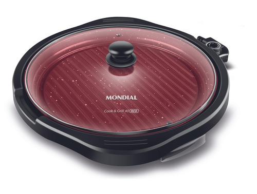 Grill Redondo Cook & Grill 1270w G-03-rc Red Ceramic Mondial 220V