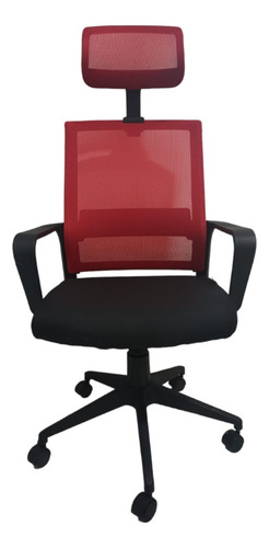 Imagen 2 de 6 de Silla De Oficina Ejecutiva Desk Color Rojo